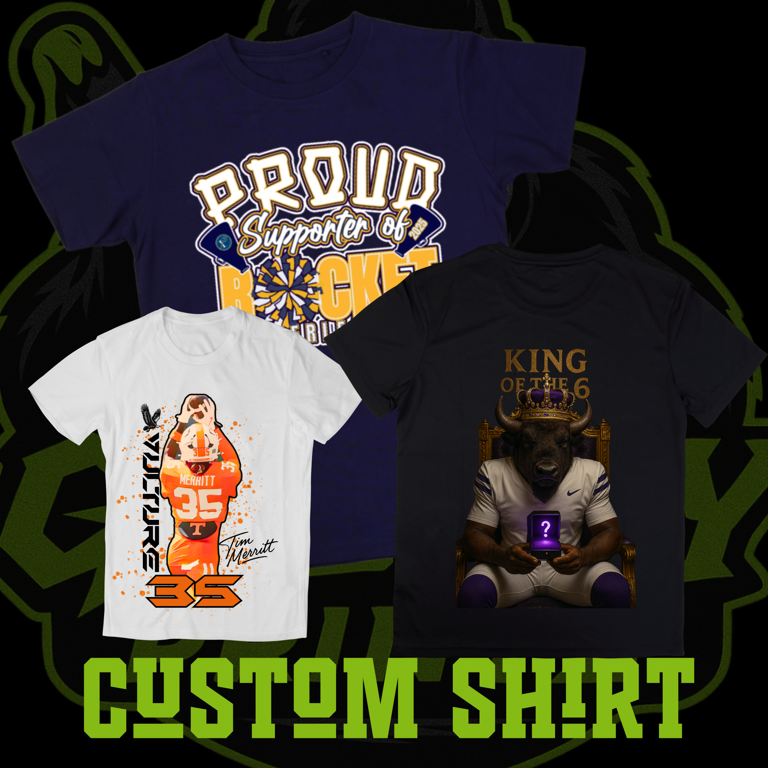 Custom Designed & DTF Printed T-Shirt – Front Only